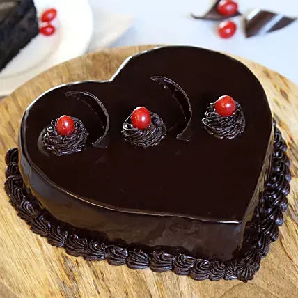 Chocolate Truffle Heart Cake