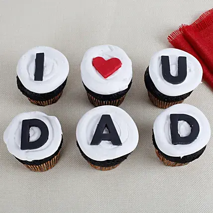 Set Of 6 Chocolate Cupcakes For Dad