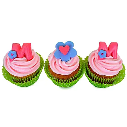 Set Of 3 Chocolate Cupcakes For Mom