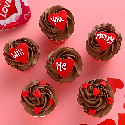 Propose With Chocolate Cupcakes Set of 6